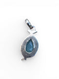 Blue Chalcedony Solid 925 Sterling Silver Pendant