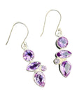 Amethyst Solid 925 Sterling Silver Earrings