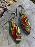 Fordite Detroit Agate Solid 925 Sterling Silver Earrings