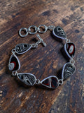 Fordite Detroit Agate Solid 925 Sterling Silver Bracelet