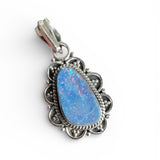 Australian Opal Solid 925 Sterling Silver Pendant