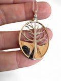 Tree of Life Solid 925 Sterling Silver Pendant Necklace 18”