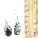 Abalone Solid 925 Sterling Silver Earrings
