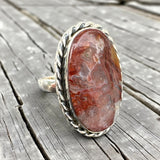 Crazy Lace Agate Solid 925 Sterling Silver Ring 7.5