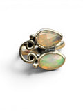 Faceted Ethiopian Opal Solid 925 Sterling Silver Ring 7