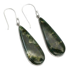Moss Agate Solid 925 Sterling Silver Earrings