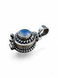Rainbow Moonstone Solid 925 Sterling Silver Poison Locket Pendant