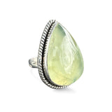 Prehnite Solid 925 Sterling Silver Ring 6