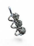Triple Pyrite Solid 925 Sterling Silver Pendant