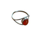 Carnelian Solid 925 Sterling Silver Ring