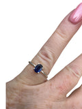 Blue Sapphire Solid 925 Sterling Silver Stack Ring 5