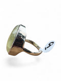 Prehnite Solid 925 Sterling Silver Ring 9