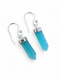 Aqua Chalcedony Solid 925 Sterling Silver Earrings