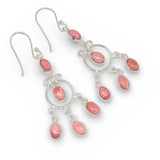 Pink Opal Solid 925 Sterling Silver Earrings