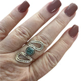 Neon Blue Apatite Solid 925 Sterling Silver Ring 8.5