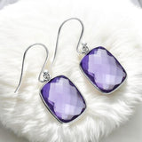 Amethyst Solid 925 Sterling Silver Earrings