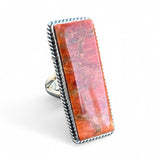 Sponge Coral Solid 925 Sterling Silver Ring 6.5