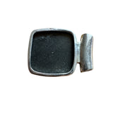 Silver Sheen Obsidian & Citrine Solid 925 Sterling Silver Pendant