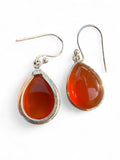 Carnelian Solid 925 Sterling Silver Earrings