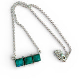 Emerald Solid 925 Sterling Silver Necklace