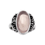 Rose Quartz Solid 925 Sterling Silver Ring 8