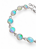 Ethiopian Opal Solid 925 Sterling Silver Bracelet