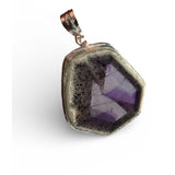 Trapiche Amethyst Solid 925 Sterling Silver Pendant
