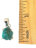 Rough neon Blue Apatite Solid 925 Sterling Silver Pendant