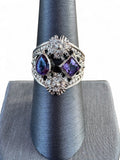 Amethyst Solid 925 Sterling Silver Ring 7.5
