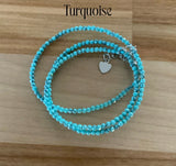 2 mm Turquoise Beaded Necklace