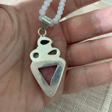 Pink Opal Solid 925 Sterling Silver Pendant Necklace