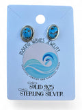Golden Hills Turquoise Solid 925 Sterling Silver stud Earrings
