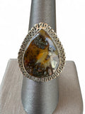 Indonesian Red Marcasite Solid 925 Sterling Silver Ring 8