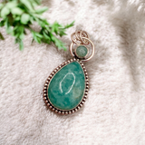 Amazonite Solid 925 Sterling Silver Pendant