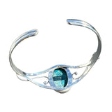 Shattuckite Solid 925 Sterling Silver Cuff Bracelet