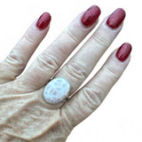 Natrolite Solid 925 Sterling Silver Ring 8