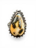 Indonesian Red Marcasite Solid 925 Sterling Silver Ring 6