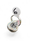 Rough Tourmaline in Quartz Solid 925 Sterling Silver Ring 6