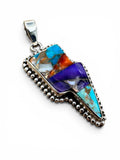 Lightning Bolt Kingman Trifecta Solid 925 Sterling Silver Pendant