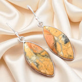 Maligano Jasper Solid 925 Sterling Silver Earrings