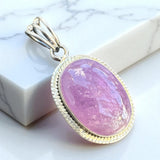 Pink Kunzite Solid 925 Sterling Silver Pendant