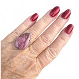 Rhodonite Solid 925 Sterling Silver Ring 6