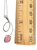 Pink Opal Solid 925 Sterling Silver Pendant with chain