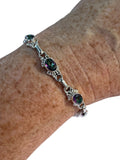 Rainbow Fire Topaz Solid 925 Sterling Silver Bracelet