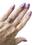 Rhodochrosite Solid 925 Sterling Silver Ring 7.5