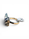Butterfly Checkerboard Solid 925 Sterling Silver Ring 9.5