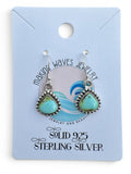 Sonoran Gold Turquoise Solid 925 Sterling Silver Earrings