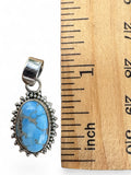 Golden Hills Turquoise Solid 925 Sterling Silver Pendant