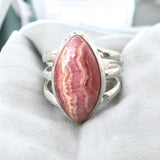 Rhodochrosite Solid 925 Sterling Silver Ring 8
