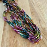 Tourmaline 3 mm Beaded Necklace